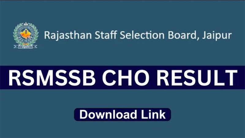 RSMSSB CHO Result