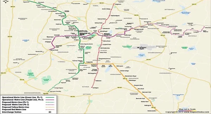 Bengaluru Namma Metro Route Map