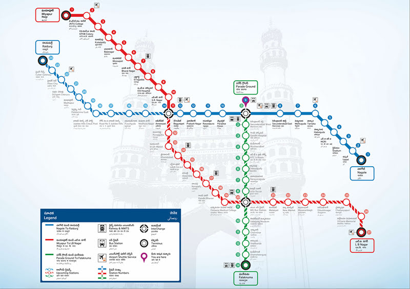 Hyderabad Metro Route Map